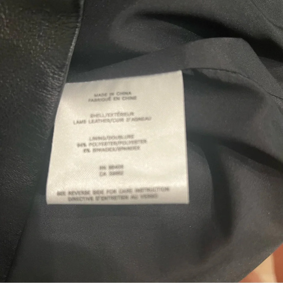 Theory Feria C Danish Leather Dress Bone & Black Lined Sleeveless Bodycon Size 0 - Picture 7 of 10